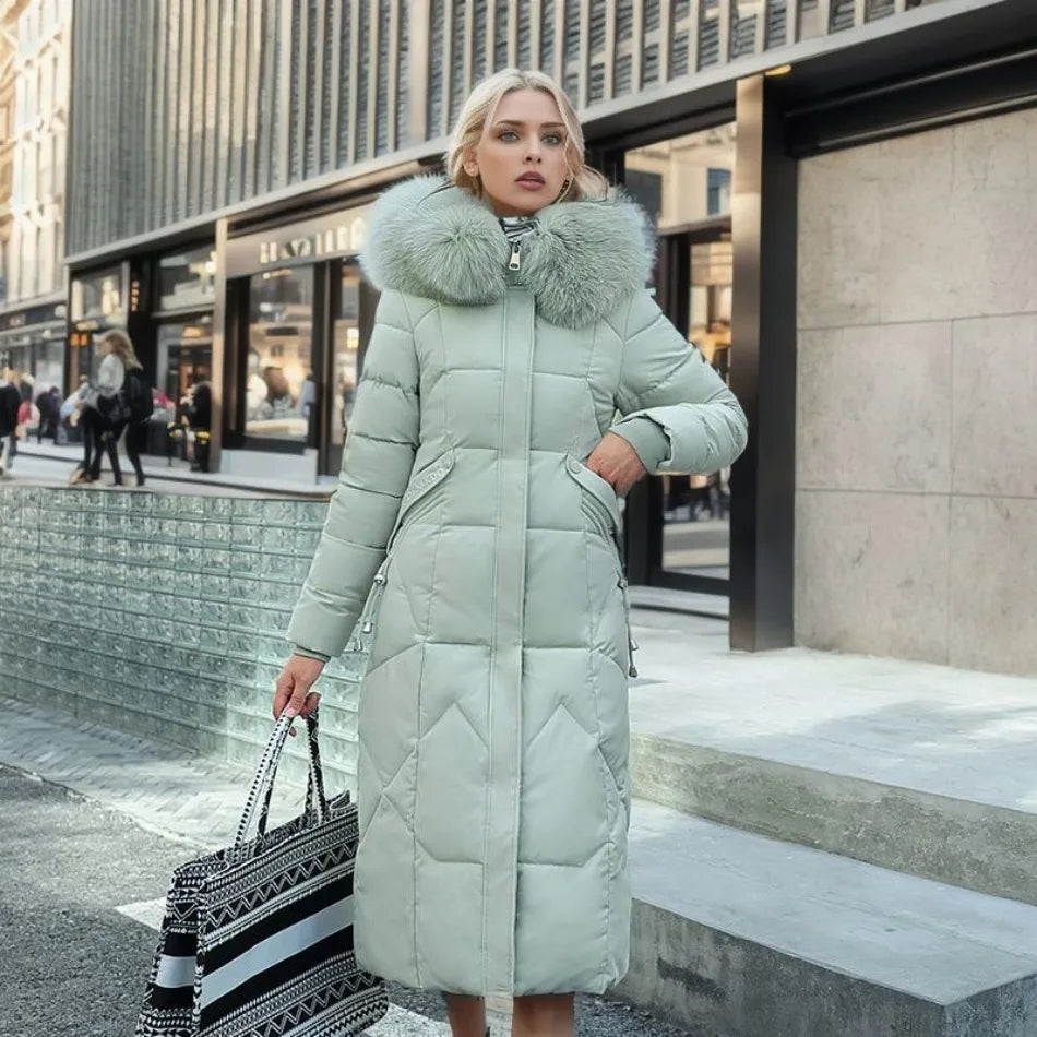 Bella | Women Winter Puffer Coat with Hood Trim