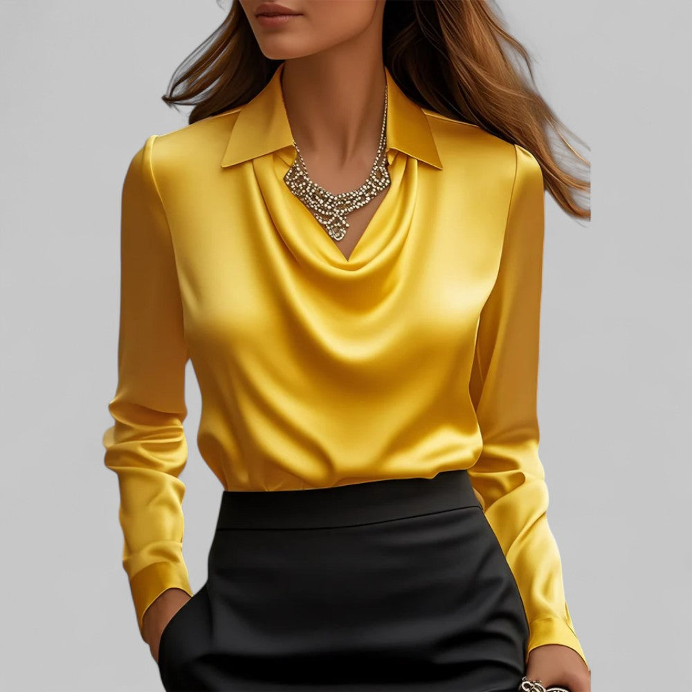 Scarlett | Women’s Elegant Long Sleeve Satin Blouse