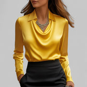 Scarlett | Women’s Elegant Long Sleeve Satin Blouse