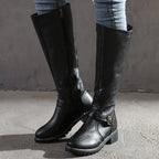 Elizabeth | Classic Buckle Knee-High Boots for Women