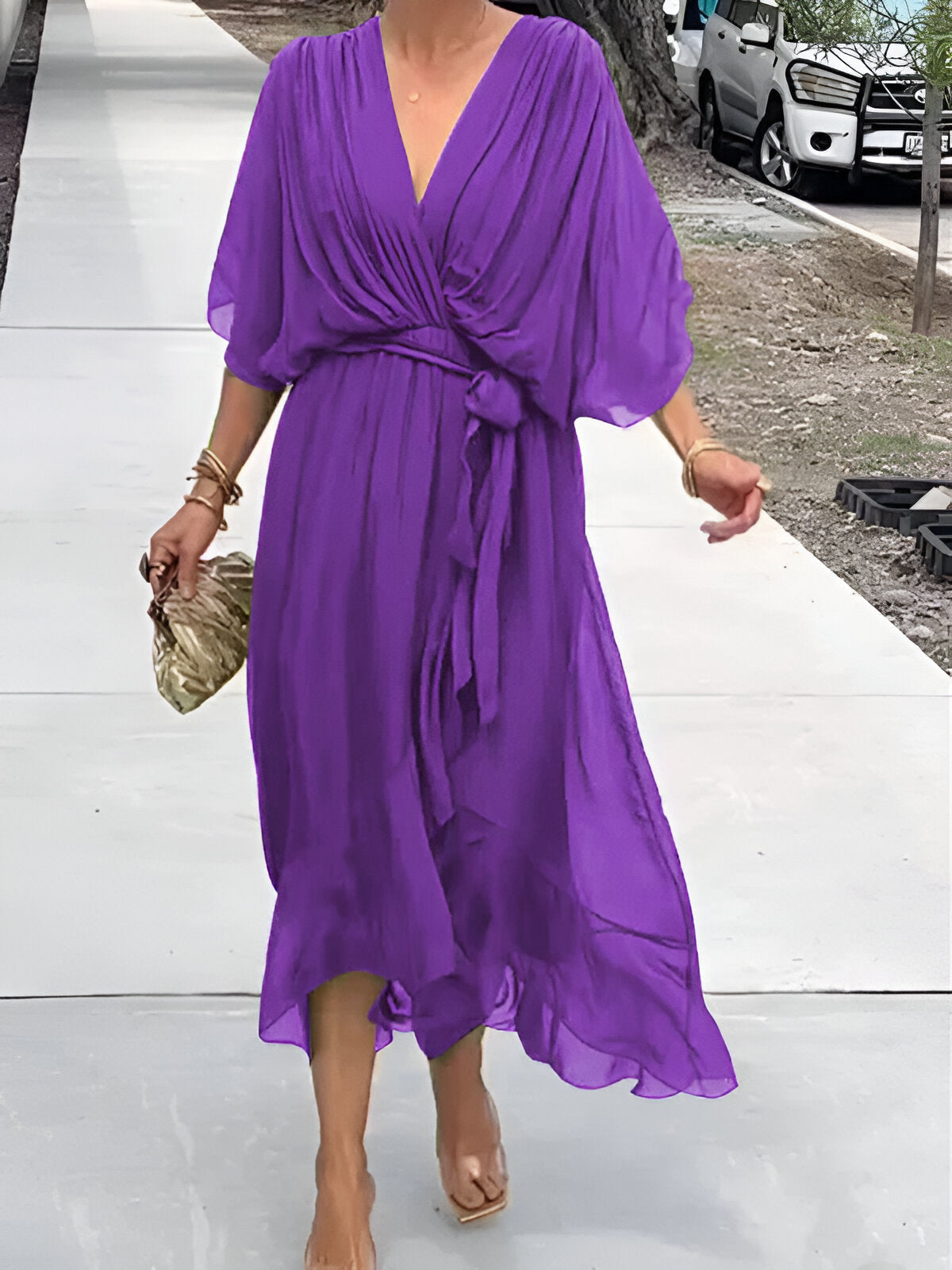 Margery | Elegant Chiffon Midi Dress