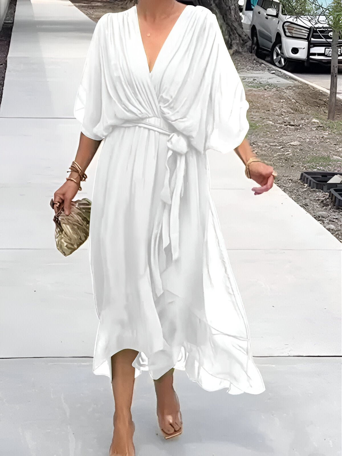Margery | Elegant Chiffon Midi Dress