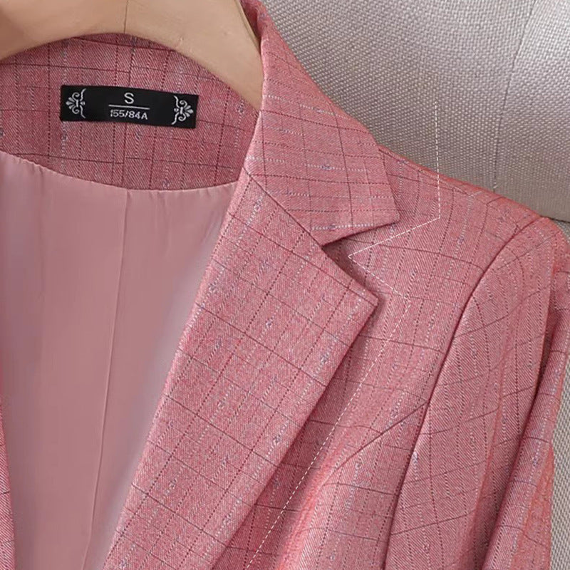 Zara | Women's Blazer with Grid Pattern
