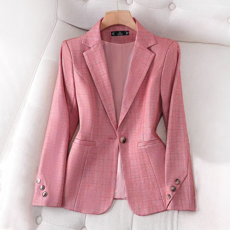 Zara | Women's Blazer with Grid Pattern