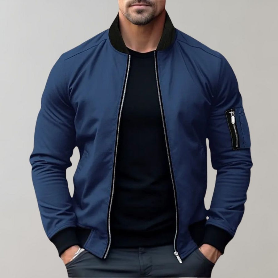 Stanley | Men's Slim Fit Zip-Up Bomber Jacket with Pockets