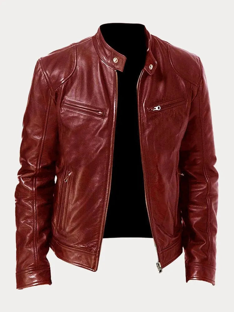 Elijah | Men’s Classic Zip-Up Moto Style Jacket