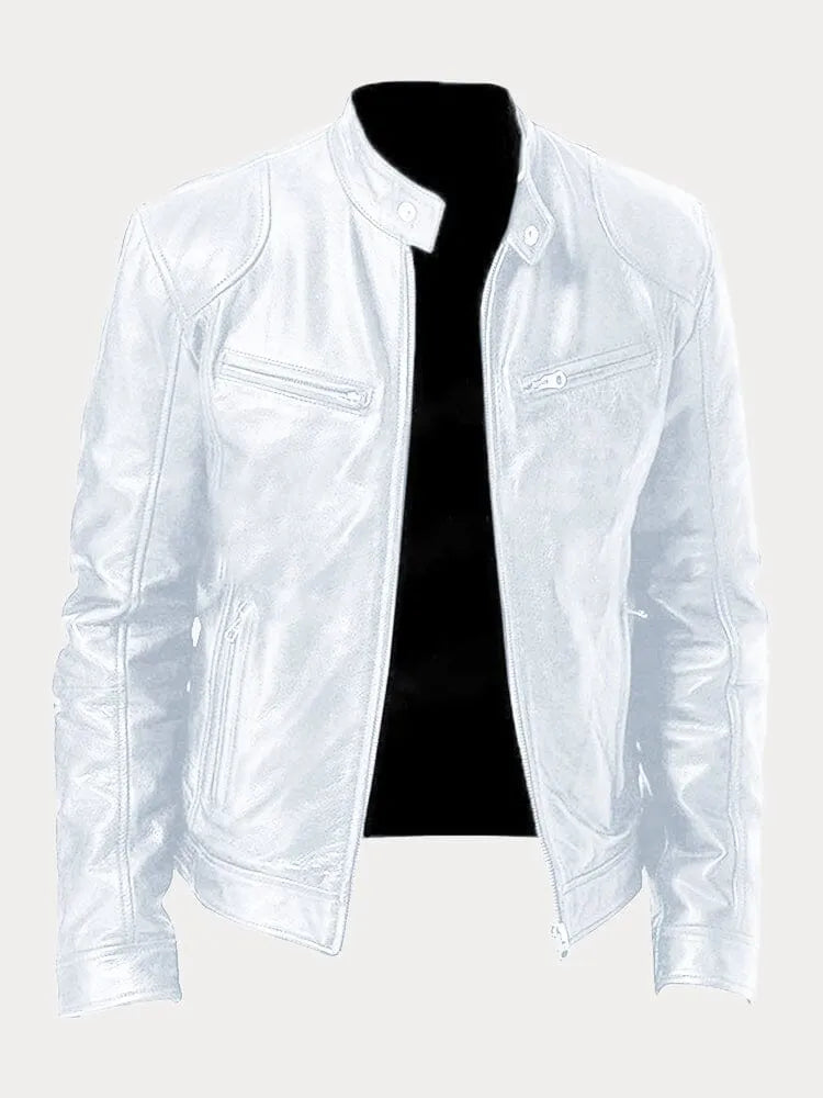 Elijah | Men’s Classic Zip-Up Moto Style Jacket