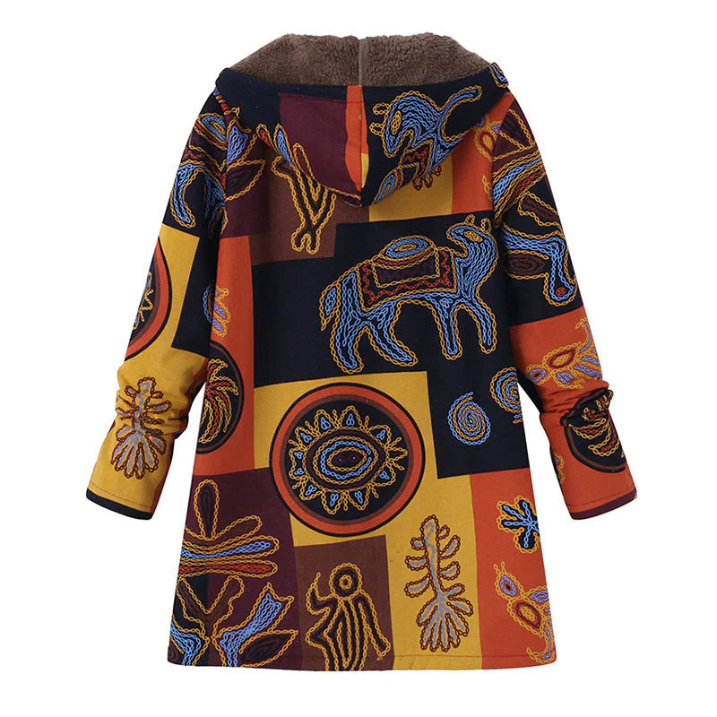 Casey | Women’s Winter Floral Coat with Hood