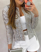 Daisy | Women’s Sparkling Open Front Sequin Party Blazers