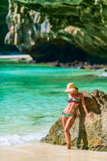 Pink Wave Bikini Set - bikini swimwear