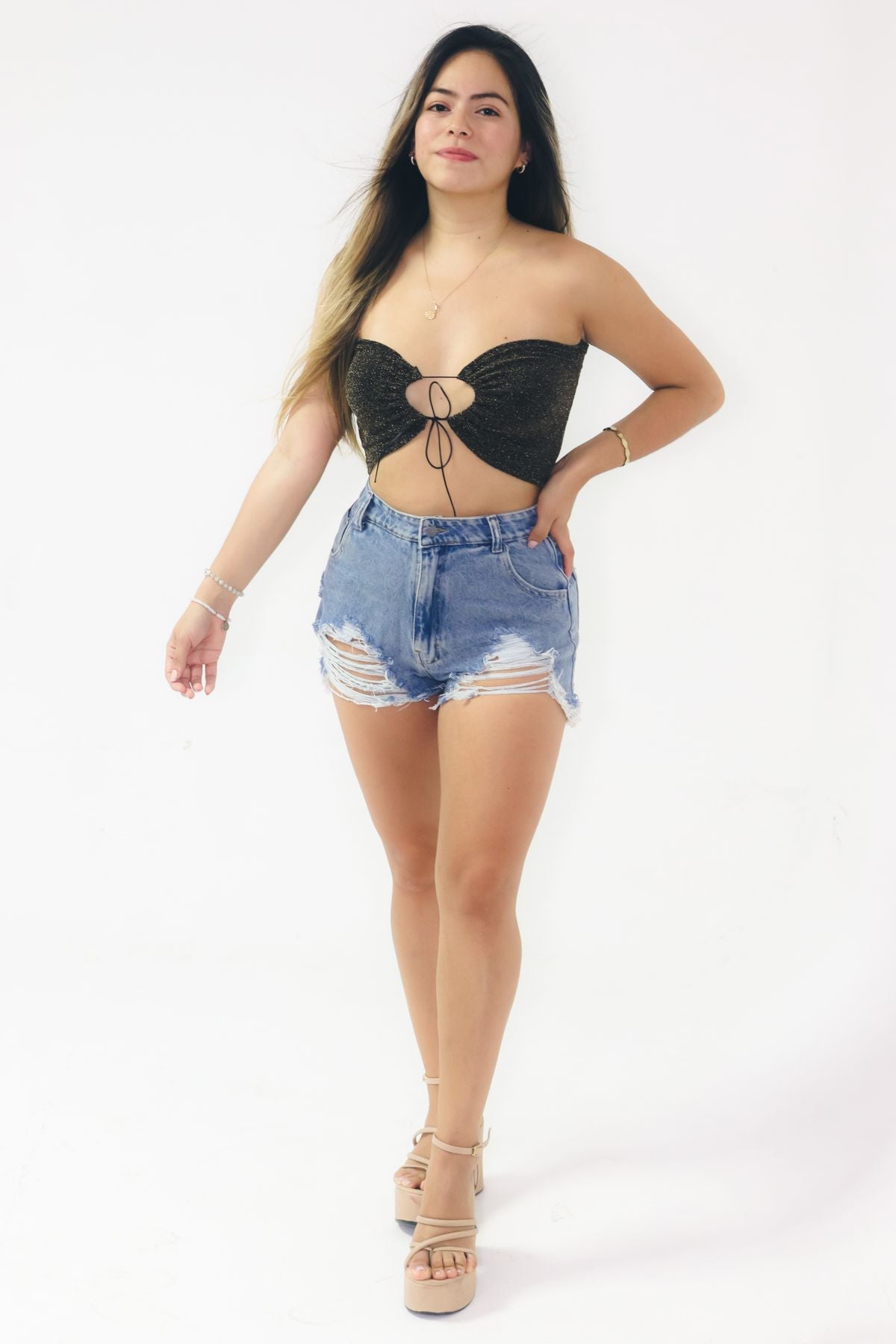 Relaxed Casual Drawstring Shorts - S