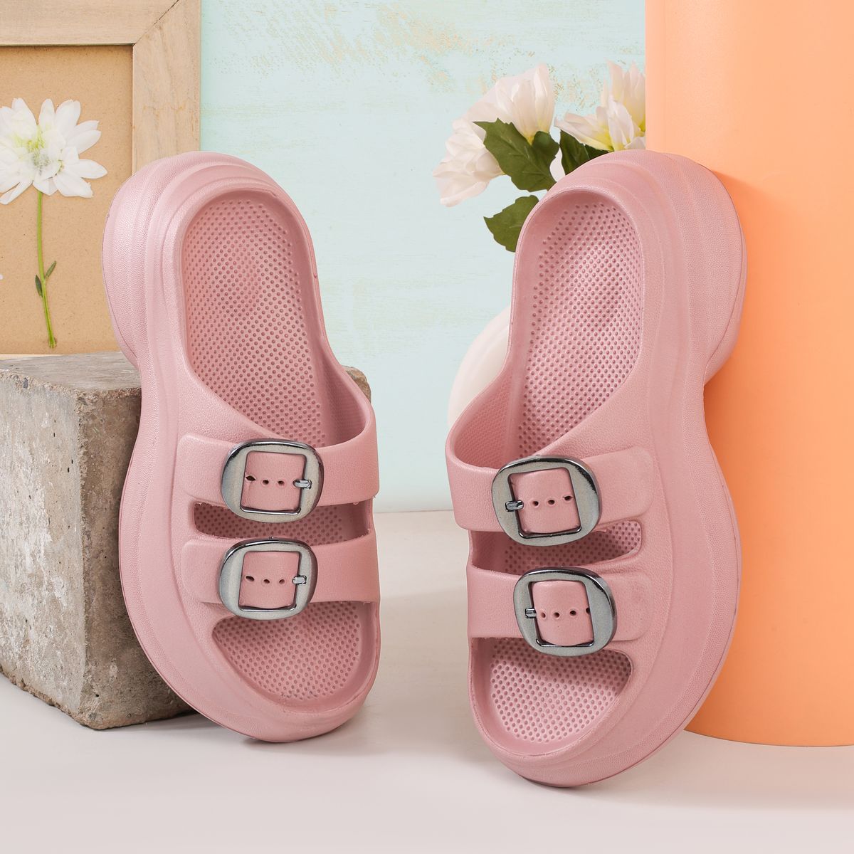 Classic Leather Look Sandals - 6