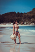 Minimal White Ribbed Bikini - bikini swimwear